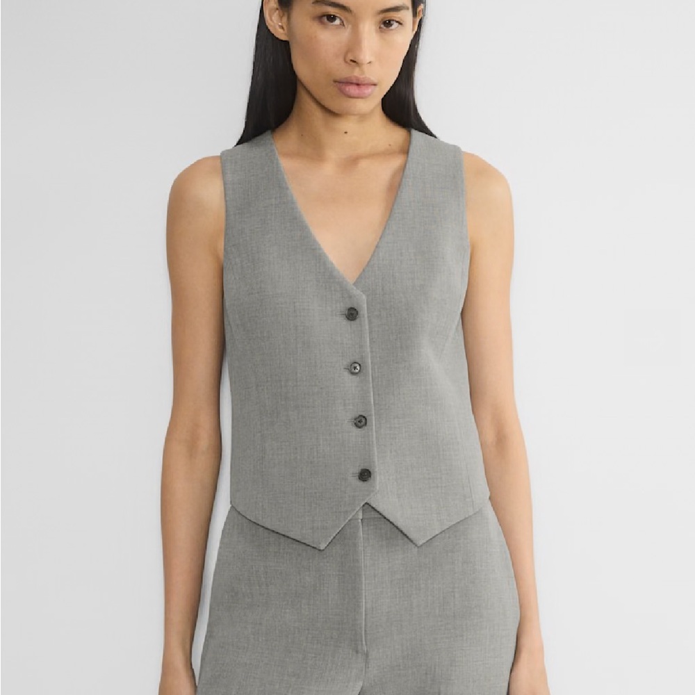 Aritzia Babaton Grey Deniro Vest (Re)ssential size 8